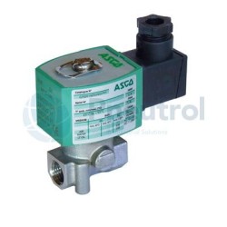 ASCO 8262K214S1W00FT - Series 262, Stainless Steel, 115V AC, NPT1/4, 2/2 NC, Solenoid Valves Direct Operated For High Pressure F