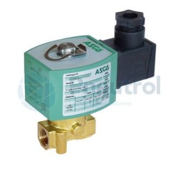 ASCO E262K013S1N00F8 - Series 262, Brass Body, 230V AC, G1/4, 2/2 NC, Solenoid Valves Direct Operated for High Pressure Fluids