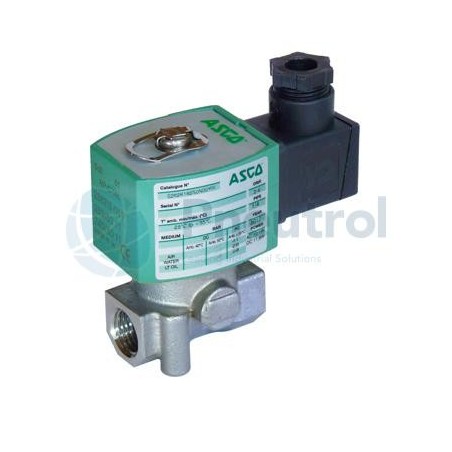 ASCO 8263K080S1N00F8 - 2/2 NO, 230V AC, Stainless Steel, NPT3/8, Series 263, Direct Operated Solenoid Valves for High Pressure F