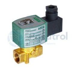 ASCO E263K002S1N00F8 - 2/2 NC, 230V AC, Brass, G3/8, Series 263, ASCO Direct Operated Solenoid Valves for High Pressure Fluids