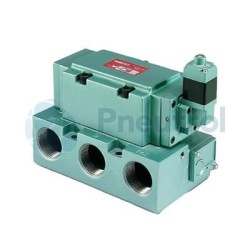 ASCO 146PA43AK011B30 - Single Air Pilot Spring Return, G1, 110-120/50-60 VAC, Flush Locking Override - Series 238 Solenoid Valve