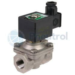 ASCO SCB210B030.110/DC - NPT1/2, NO, NBR, Stainless Steel Body, Series 210 Solenoid Valves Pilot Operated Hung Diaphragm