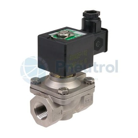 ASCO SCB210B030.110/DC - NPT1/2, NO, NBR, Stainless Steel Body, Series 210 Solenoid Valves Pilot Operated Hung Diaphragm