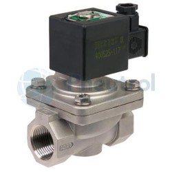 ASCO SCB210B038.110/DC - NPT3/4, NO, NBR, Stainless Steel Body, Series 210 Solenoid Valves Pilot Operated Hung Diaphragm