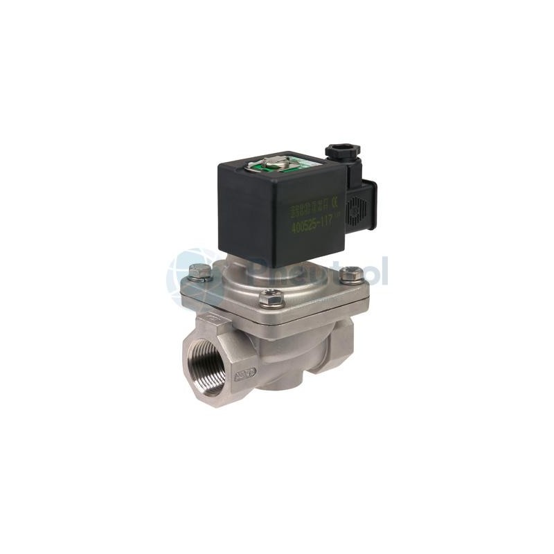 ASCO SCB210B038.110/DC - NPT3/4, NO, NBR, Stainless Steel Body, Series 210 Solenoid Valves Pilot Operated Hung Diaphragm