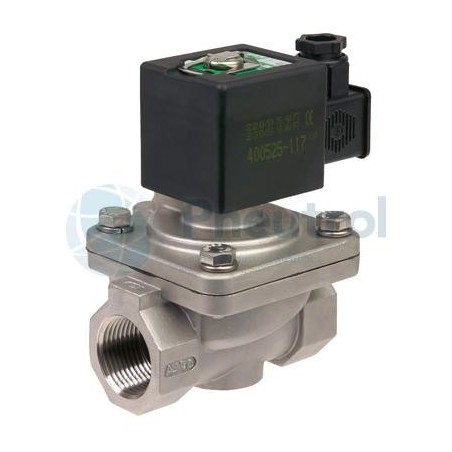 ASCO SCB210B038.110/DC - NPT3/4, NO, NBR, Stainless Steel Body, Series 210 Solenoid Valves Pilot Operated Hung Diaphragm