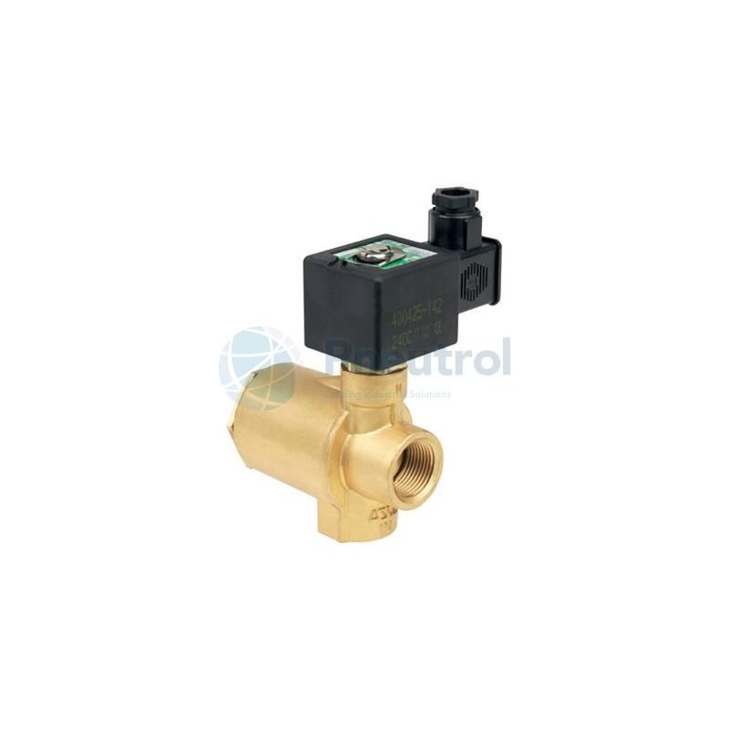 ASCO SCE223A127.24/50 - G3/8, NC, 24/50VAC, Brass Body, Series 223 Pilot Operated Solenoid Valves For High Pressure Fluids