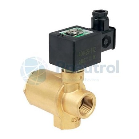 ASCO SCE223A127.24/50 - G3/8, NC, 24/50VAC, Brass Body, Series 223 Pilot Operated Solenoid Valves For High Pressure Fluids