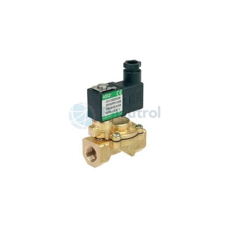 ASCO SCE238C001 - G3/8, NC, Brass Body, 0-10 BAR, Series 238 Pilot Operated Solenoid Valves With Floating Diaphragm