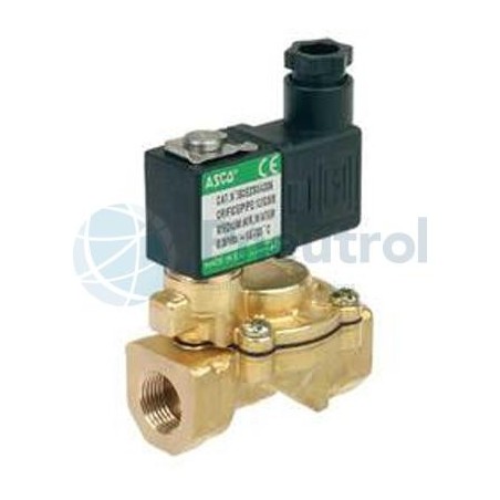 ASCO SCE238C001 - G3/8, NC, Brass Body, 0-10 BAR, Series 238 Pilot Operated Solenoid Valves With Floating Diaphragm