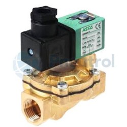 ASCO SCE238D001.12/DC - Brass Body, FPM, G3/8, 2/2 NC, Series 238 Solenoid Valves Pilot Operated Built in Pilot, Floating Diaphr