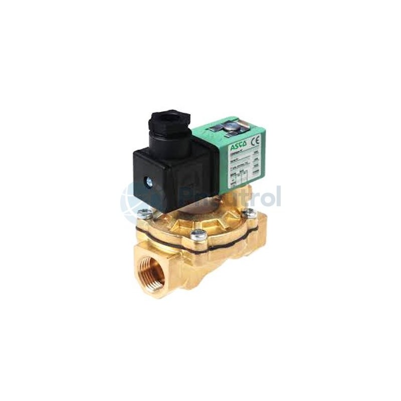 ASCO SCE238D001.12/DC - Brass Body, FPM, G3/8, 2/2 NC, Series 238 Solenoid Valves Pilot Operated Built in Pilot, Floating Diaphr