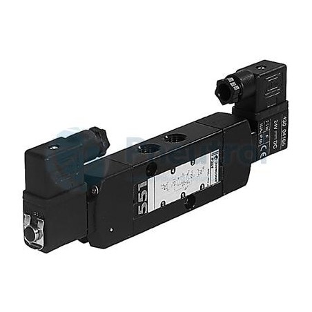 ASCO 55102011.48/50-60 - 5/2, Solenoid Air Return, With Connector, Series 551 - ASCO Pilot Operated Spool Valves With Aluminium 