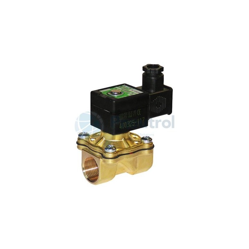 ASCO SCG238A044E 115/50 - 2/2 NC, G3/8, Brass Body, EPDM, Anti-Waterhammer, Series 238 Solenoid Valves Pilot Operated Hung Diaph