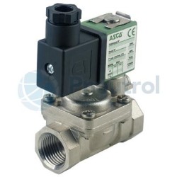 ASCO SCG238D101E 24/DC - EPDM, Stainless Steel, 2/2 NC, G3/8, Series 238 Solenoid Valves Built In Pilot, Floating Diaphragm