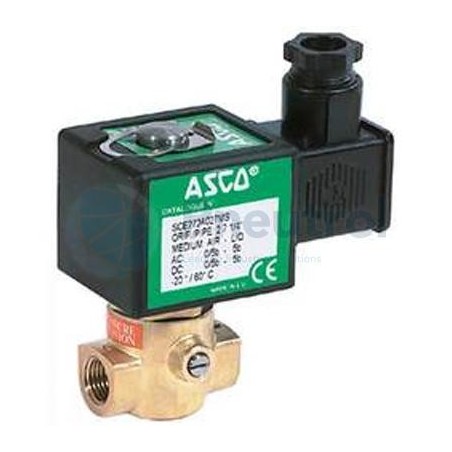 ASCO SCE272A001 - G1/4, 2/2 NC, Orifice Size 2mm, Brass Body, Series 272 Direct Operated Solenoid Valves