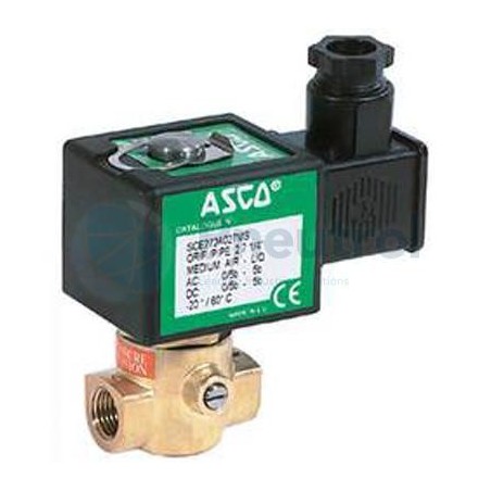 ASCO SCE272A005 - G1/4, NC, Orifice Size 5.5mm, Brass Body, Series 272 Direct Operated Solenoid Valves