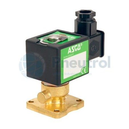 ASCO SCS272A001 - 2/2 NC, Orifice Size 2mm, NBR, Brass, Series 272 Solenoid Valve Direct Operated Pad Mounting Body