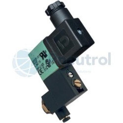 ASCO E314K143S1N01F8 - 3/2 Solenoid Pilot Valve, 230V AC, Brass Body, 90-125mm Operated Diameter