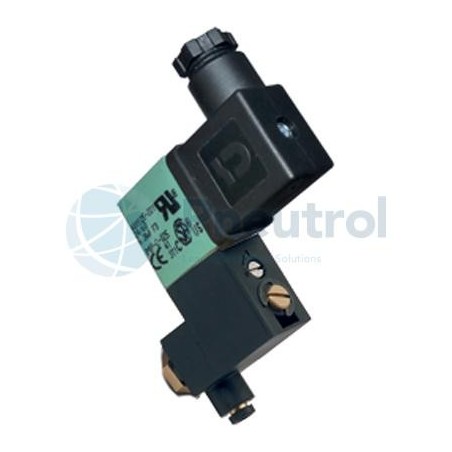 ASCO E314K143S1N01F8 - 3/2 Solenoid Pilot Valve, 230V AC, Brass Body, 90-125mm Operated Diameter