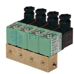 ASCO SCG356B819E - 3/2 NC, No. of Valves 2, Orifice Size 1.6mm, EPDM, Series 356 Direct Operated Multiple Manifold Sub-Bases