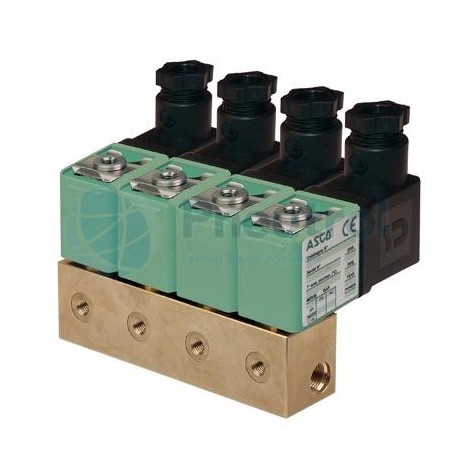 ASCO SCG356B819E - 3/2 NC, No. of Valves 2, Orifice Size 1.6mm, EPDM, Series 356 Direct Operated Multiple Manifold Sub-Bases