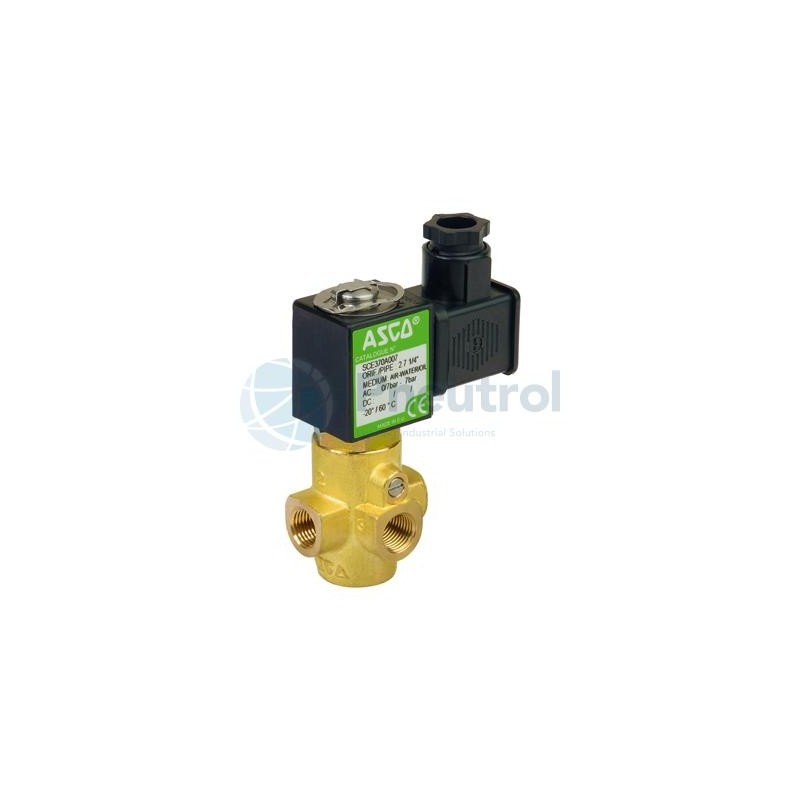 ASCO EMB370A016 - G1/4, NC, 2.0mm Orifice, Brass Body, Direct Operated Core Disc Solenoid Valve