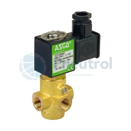 ASCO EMB370A016 - G1/4, NC, 2.0mm Orifice, Brass Body, Direct Operated Core Disc Solenoid Valve