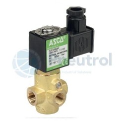 ASCO EMB370A021 - G1/4, Normally Open, 2.0mm Orifice, Brass Body, Direct Operated Core Disc Solenoid Valve