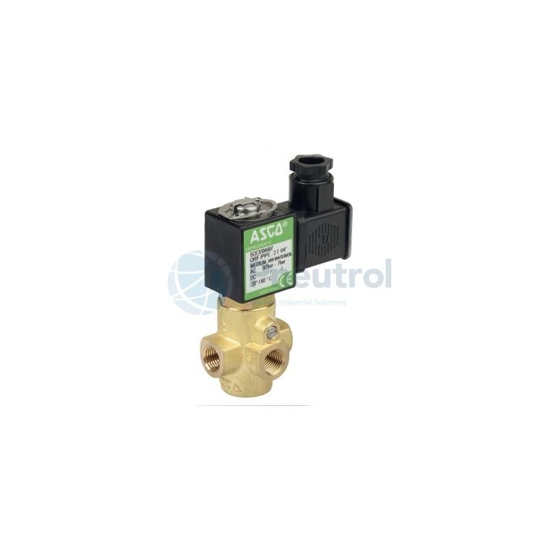 ASCO EMB370A021 - G1/4, Normally Open, 2.0mm Orifice, Brass Body, Direct Operated Core Disc Solenoid Valve