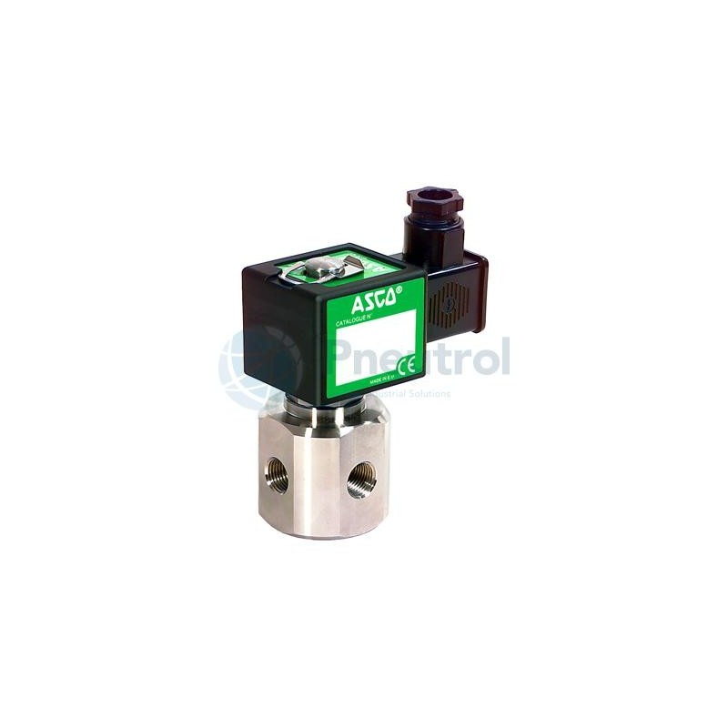 ASCO EMB370A046 - G1/4, NC, 2.0mm Orifice, Stainless Steel Body, Direct Operated Core Disc Solenoid Valve