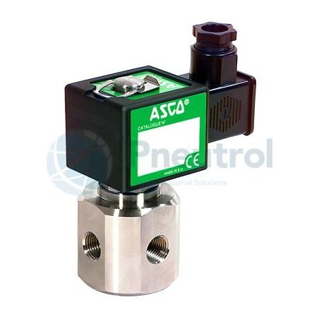 ASCO EMB370A046 - G1/4, NC, 2.0mm Orifice, Stainless Steel Body, Direct Operated Core Disc Solenoid Valve