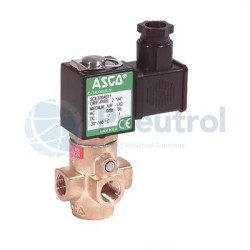 ASCO NFE370A026.115/50 - G1/4, Universal, 2.0mm Orifice, Brass Body, Direct Operated Core Disc Solenoid Valve