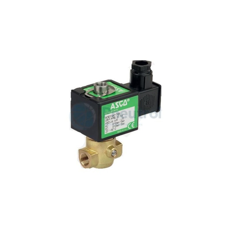 ASCO EFE374A027 - G1/4, 2.0mm Orifice, Brass Body, Direct Operated Core Disc Solenoid Valve