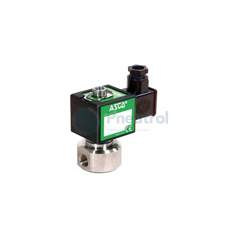 ASCO EMB374A046 - G1/4, 2.0mm Orifice, St Steel Body, Direct Operated Core Disc Solenoid Valve