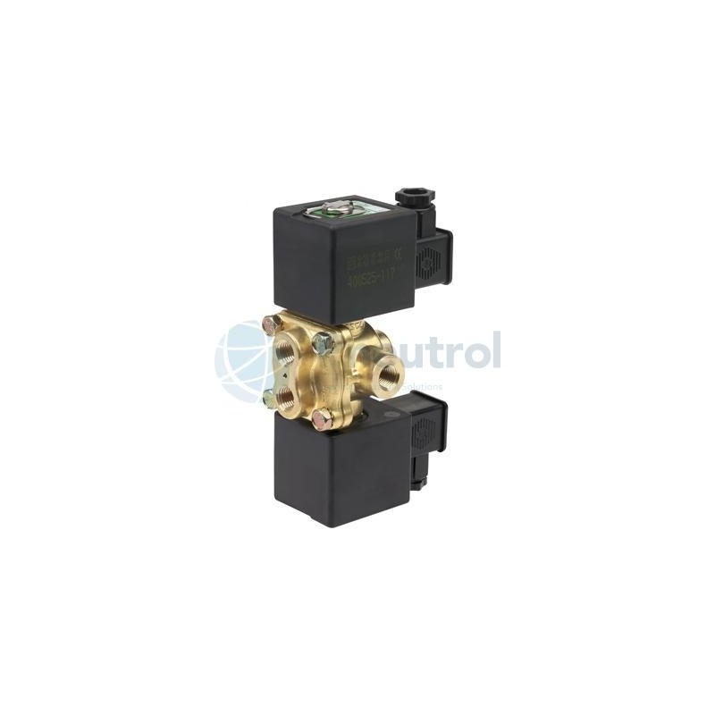 ASCO NFB342-720 - G1/4, Double Solenoid, Stainless Steel, Direct Operated Slide Disc Valve