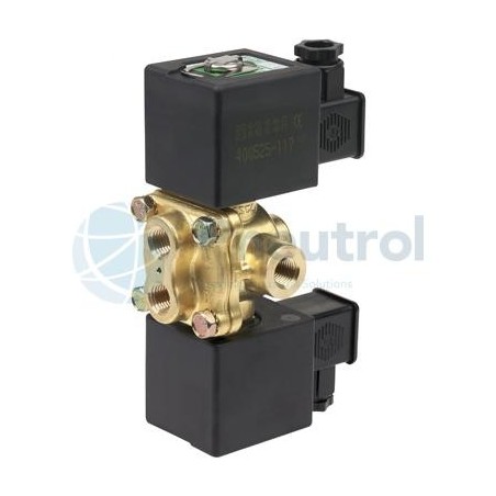 ASCO NFB342-720 - G1/4, Double Solenoid, Stainless Steel, Direct Operated Slide Disc Valve