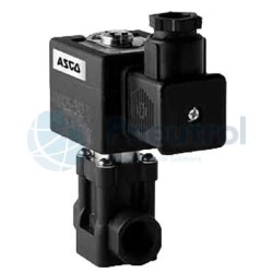 ASCO SCG296A007 - 2/2 NC, G1/4, FFPM, PEEK Body, 2mm Orifice, 0-3 Bar, Bellow Seals, Fluid Isolation, Series 296 Solenoid Valves