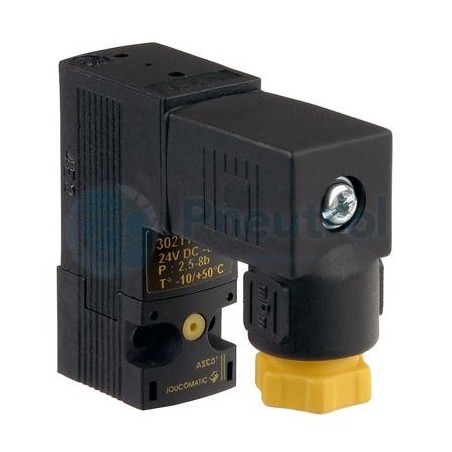 ASCO 30210007 - 2/2 NC, Orifice Size 0.6mm, Impulse 8mm, Series 302 - ASCO Mini Solenoid Valves 2/2 Pad Mount (ISO 15218) Size 1