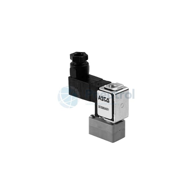 ASCO SCS385A001 24/DC - 3/2 U, FFPM , 1.5mm Orifice, 0-2.4 Bar,Rocker Mechanism, Series 385 Micro Solenoid Valves