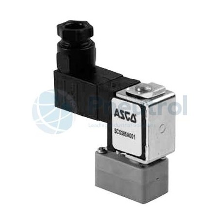 ASCO SCS385A001 24/DC - 3/2 U, FFPM , 1.5mm Orifice, 0-2.4 Bar,Rocker Mechanism, Series 385 Micro Solenoid Valves