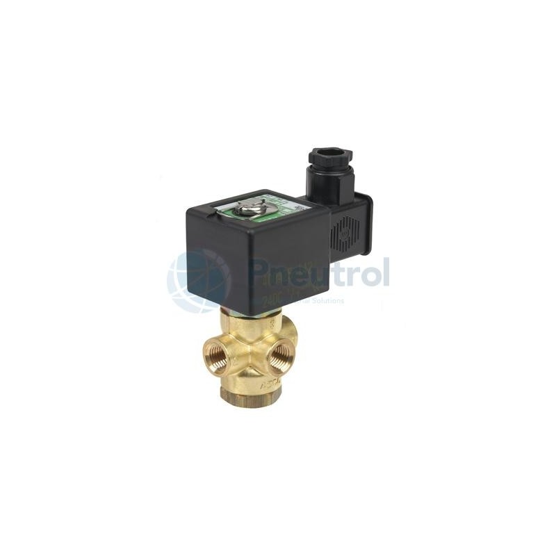 ASCO EFB320A170 230/50 - G1/4, Universal, 0.8mm Orifice, Brass Body Direct Operated Solenoid Valve