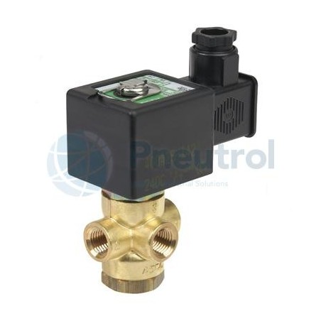 ASCO EFB320A170 230/50 - G1/4, Universal, 0.8mm Orifice, Brass Body Direct Operated Solenoid Valve