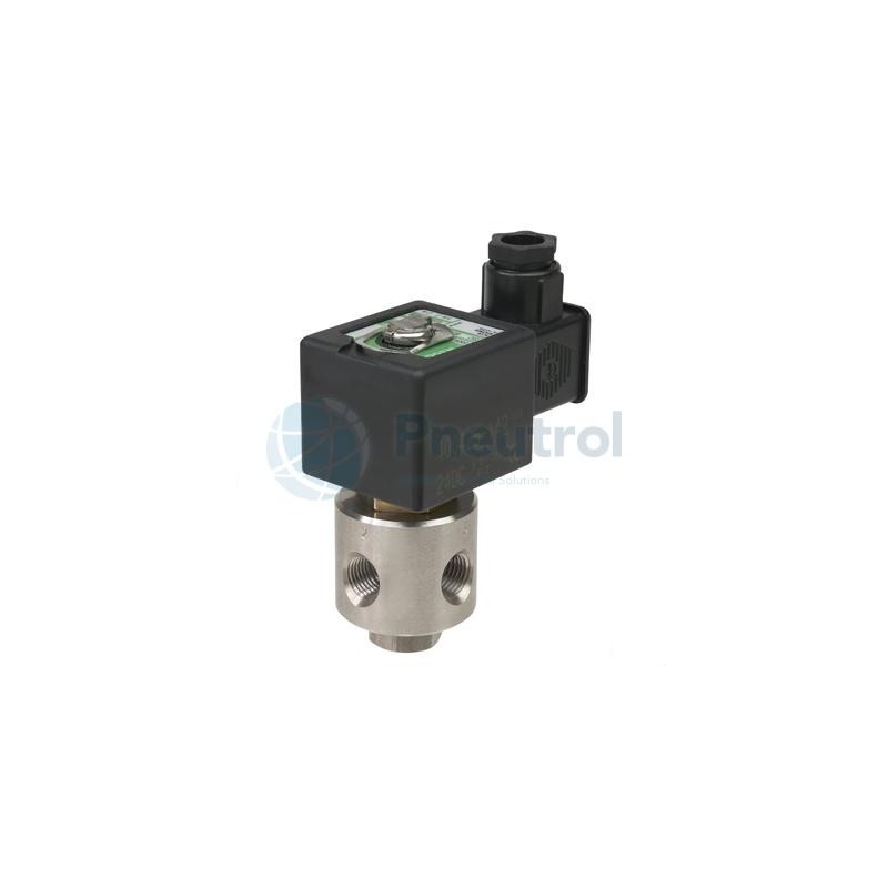 ASCO EFB320A202 115/50 - G1/4, NC, 2.4mm Orifice, Stainless Steel Body, Direct Operated Solenoid Valve