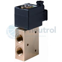 ASCO EF8327B001.24/DC - G1/4, Universal, 5.7mm Orifice, Brass Body, Direct Operated Core Disc Solenoid Valve