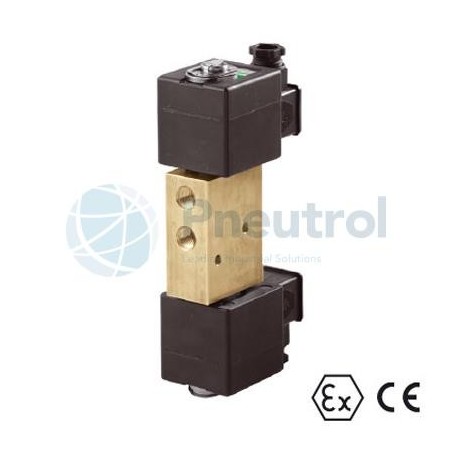 ASCO EF8327B051 - G1/4, 3/2, Brass, Solenoid Valve. Redundant, Direct Operated, Balanced Poppet