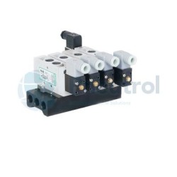 ASCO L22BA452BG14A61 - G1/4, 4/2, 24 VDC, Single Solenoid Air Pilot, Spring Return w/Flush Locking Override, Series L2