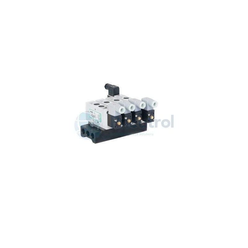 ASCO L22BA452BG14A61 - G1/4, 4/2, 24 VDC, Single Solenoid Air Pilot, Spring Return w/Flush Locking Override, Series L2