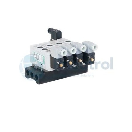 ASCO L22BA452BG14A61 - G1/4, 4/2, 24 VDC, Single Solenoid Air Pilot, Spring Return w/Flush Locking Override, Series L2