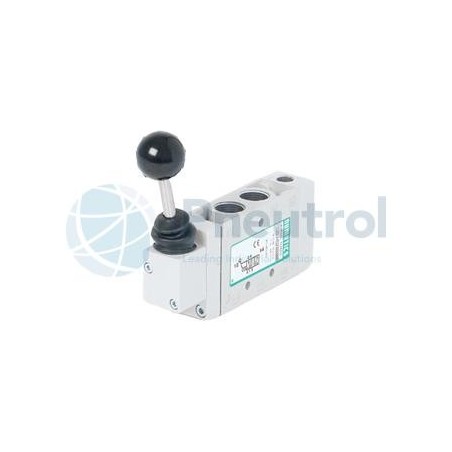 ASCO L22BA452OG14A00 - G1/4, 4/2, Single Solenoid Air Pilot, Spring Return w/Flush Locking Override, Series L2